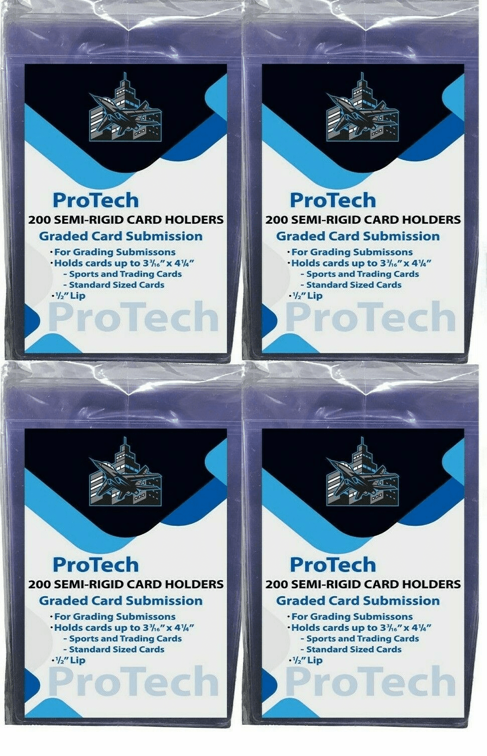 200 ProTech Semi Rigid Cards Grading Submissions Graded PSA BGS Large Holder