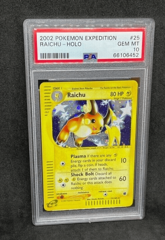 2002 Pokemon Expedition Base Set Raichu 25/165 Vintage Holo Foil PSA 10 GEM MINT