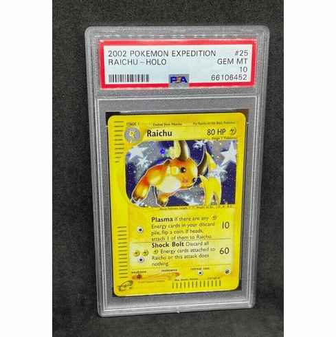 2002 Pokemon Expedition Base Set Raichu 25/165 Vintage Holo Foil PSA 10 GEM MINT