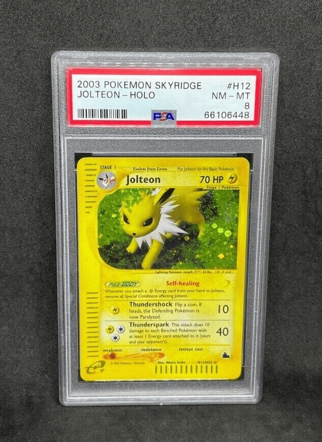 2003 Pokemon Skyridge Jolteon H12/H32 Crystal Holo Foil Rare PSA 8 NM