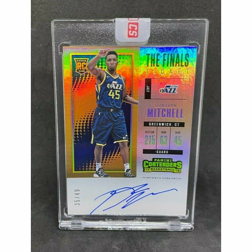 2017-18 Panini Contenders Donovan Mitchell /49 The Finals Ticket Rookie Auto RC