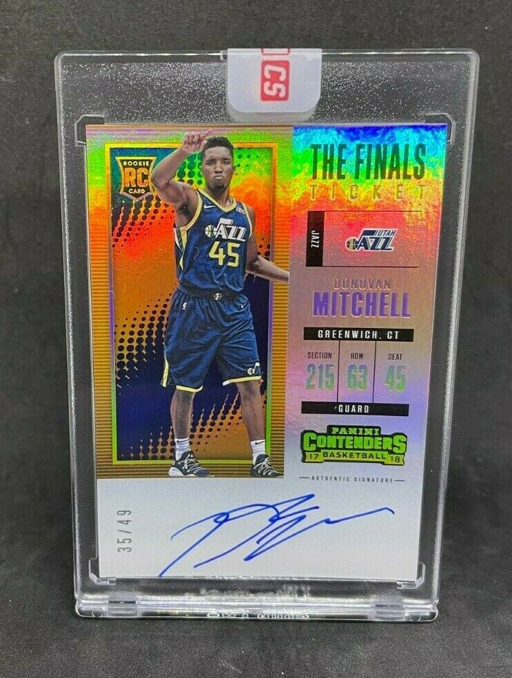 2017-18 Panini Contenders Donovan Mitchell /49 The Finals Ticket Rookie Auto RC