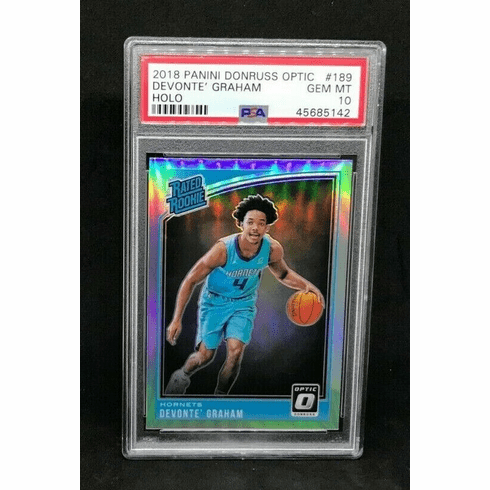 2018-19 Panini Donruss Optic Devonte Graham Silver Prizm Rated Rookie RC PSA 10