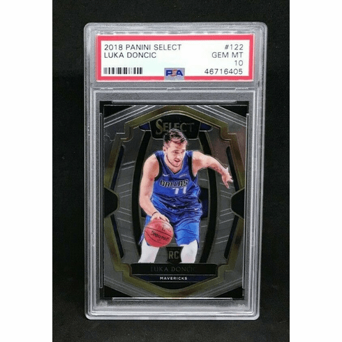 2018-19 Panini Select Luka Doncic #122 Premier Silver BASE Rookie RC PSA 10 MINT