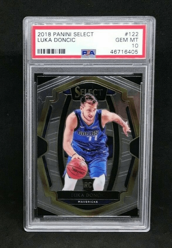 2018-19 Panini Select Luka Doncic #122 Premier Silver BASE Rookie RC PSA 10 MINT