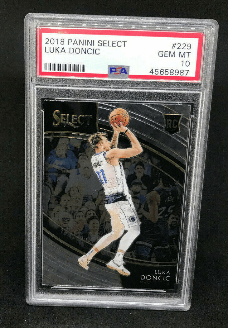 2018-19 Panini Select Luka Doncic 229 Silver BASE Courtside Rookie RC PSA 10 GEM MINT