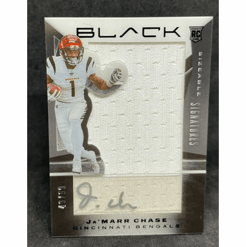 2021 Panini Black Football Ja'marr Chase 43/99 RPA Rookie Patch Auto Acetate