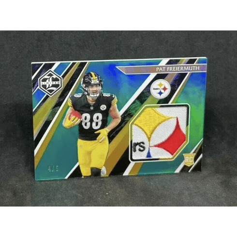 2021 Panini Limited Football NFL Pat Freiermuth 4/5 Rookie RC Sick Patch Emerald