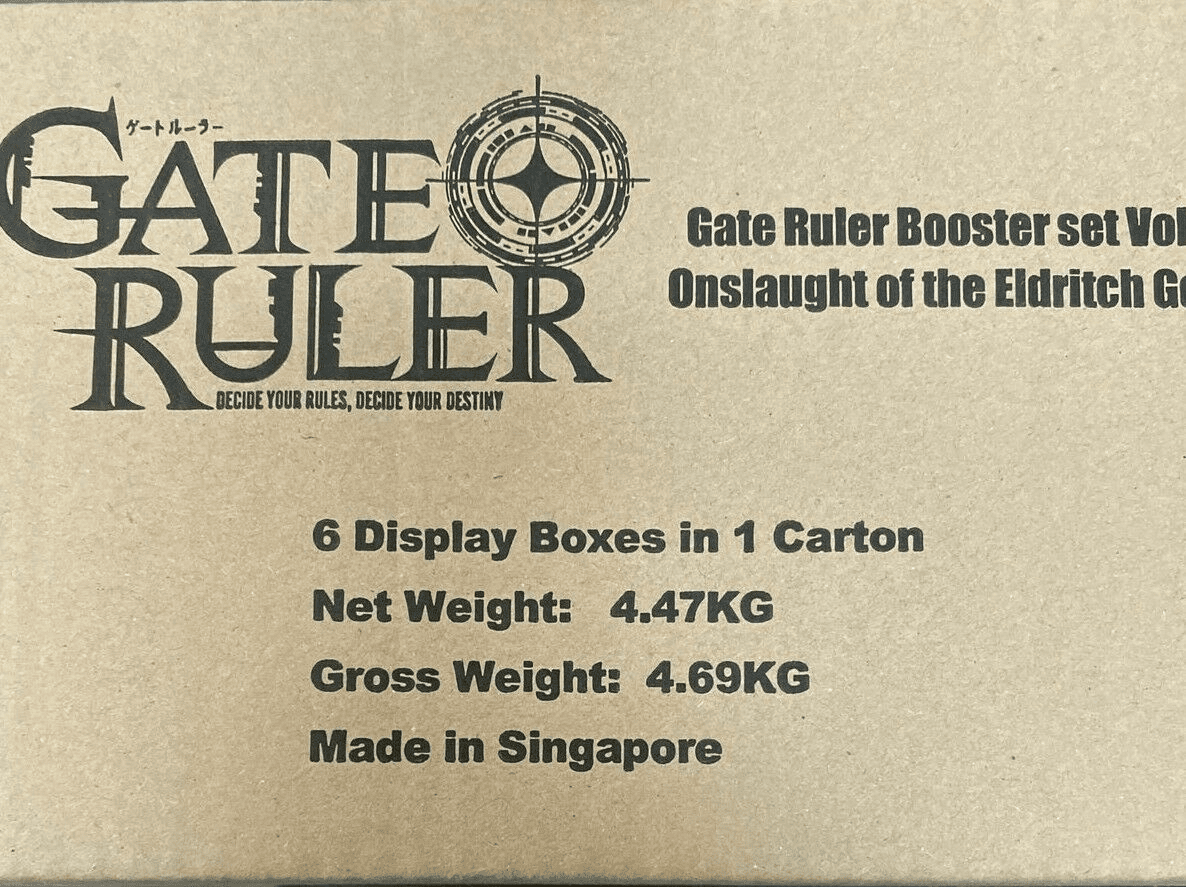 Gate Ruler Vol 2 Onslaught of The Eldritch Gods Booster Sealed Case 6 Boxes
