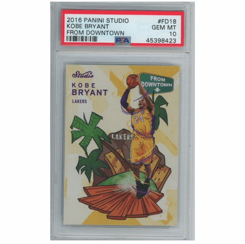 Kobe Bryant 2016-17 Panini Studio From Downtown #18 PSA 10 Lakers