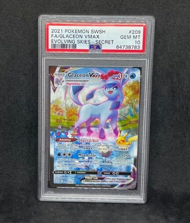 PSA10 グレイシア VMAX SA GLACEON VMAX PSA10 GLACEON VMAX Evolving Skies Secret Rare Holo PSA 10 - Nostalgium