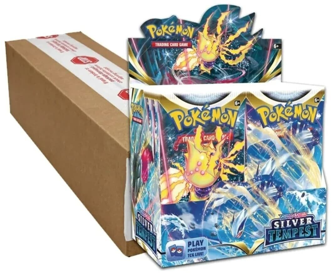 Pokemon TCG SWSH Silver Tempest Booster Box Case Factory Sealed (6 Booster Boxes) Pokemon TCG SWSH Silver Tempest Booster Box Case Factory Sealed (6 Booster Boxes)