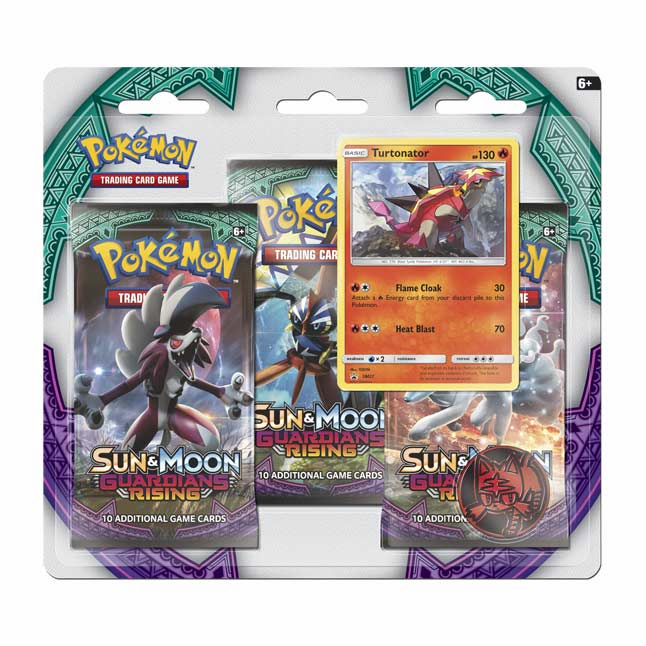 Pokmon TCG: Sun &amp; Moon-Guardians Rising 3 Booster Packs Blister