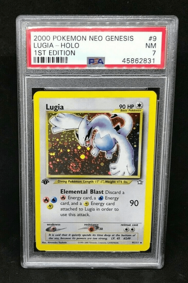 Pokemon 1st Edition Neo Genesis Lugia 9/111 Holo Foil Rare PSA 7 NM