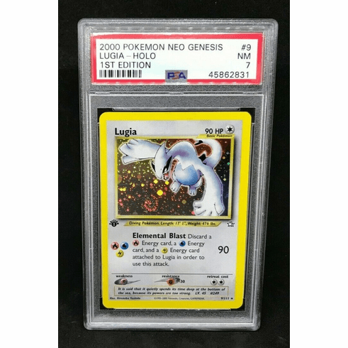 Pokemon 1st Edition Neo Genesis Lugia 9/111 Holo Foil Rare PSA 7 NM