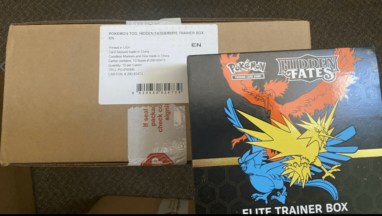 Pokemon English Hidden Fates Elite Trainer Box SEALED Case of 10