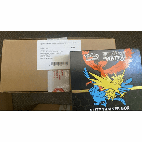Pokemon English Hidden Fates Elite Trainer Box SEALED Case of 10