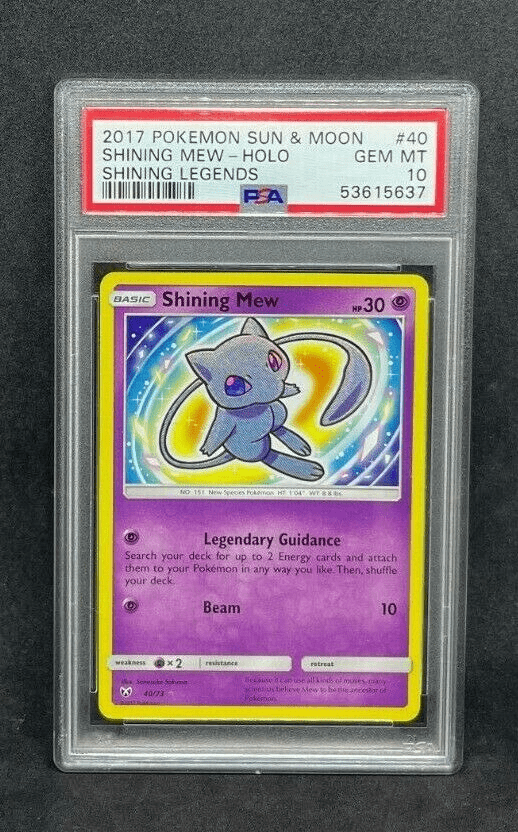 Pokemon S&M Shining Legends Shining Mew 40/73 Shiny Holo Foil Rare PSA 10 MINT