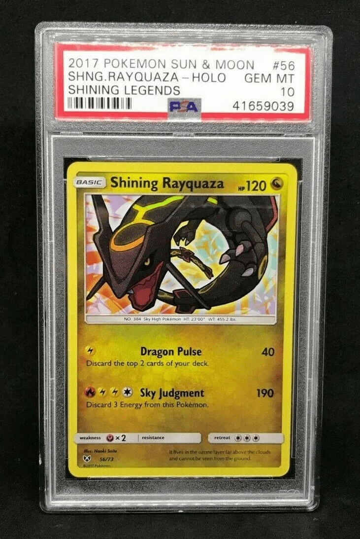 Pokemon Shining Legends Shiny Rayquaza 56/73 Gold Star Holo Foil PSA 10 GEM MINT