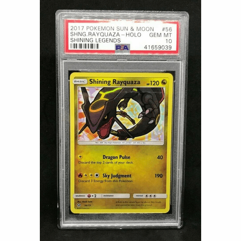 Pokemon Shining Legends Shiny Rayquaza 56/73 Gold Star Holo Foil PSA 10 GEM MINT