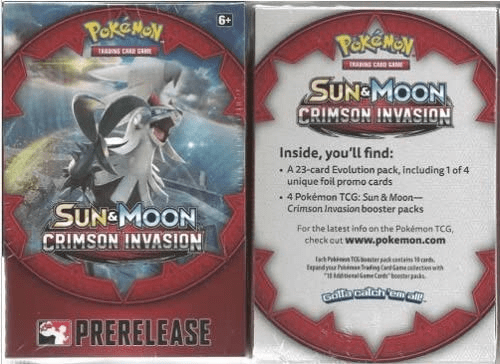 Pokemon Sun &amp; And Moon Crimson Invasion Booster Prerelease Kit Box