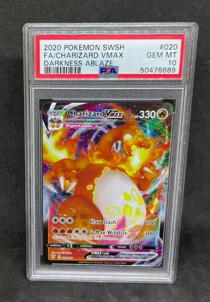 Pokemon SWSH Darkness Ablaze Charizard VMAX 20/189 Full Art Holo Foil PSA 10 GEM
