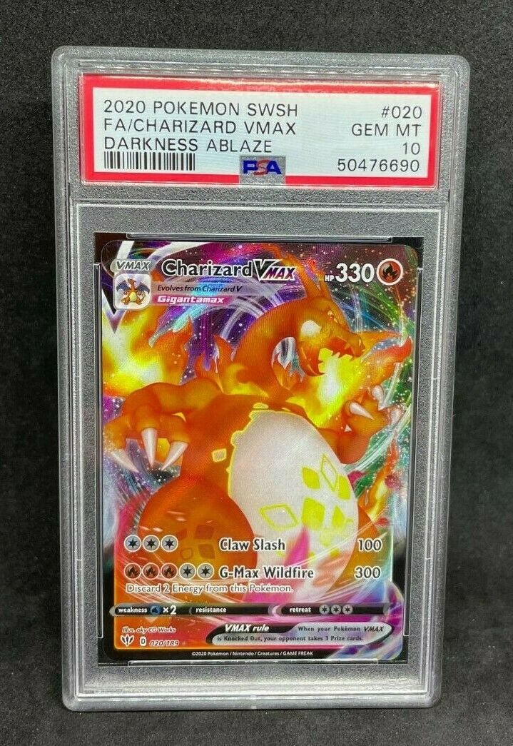 Pokemon SWSH Darkness Ablaze Charizard VMAX 20/189 Full Art Holo Foil PSA 10 GEM