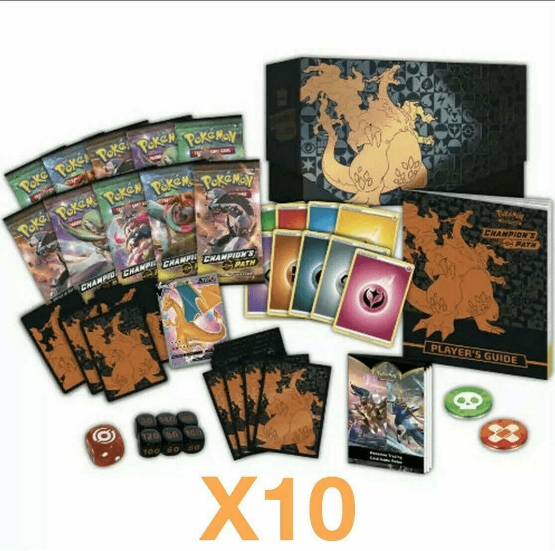 Pokemon TCG Champion's Path Elite Trainer Box Factory Sealed CASE (10 Boxes)