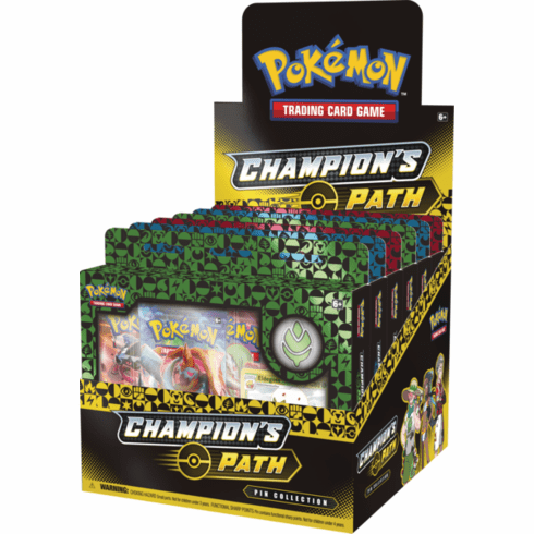 Pokemon TCG Champion's Path Pin Collections Display Factory Sealed 6 Boxes
