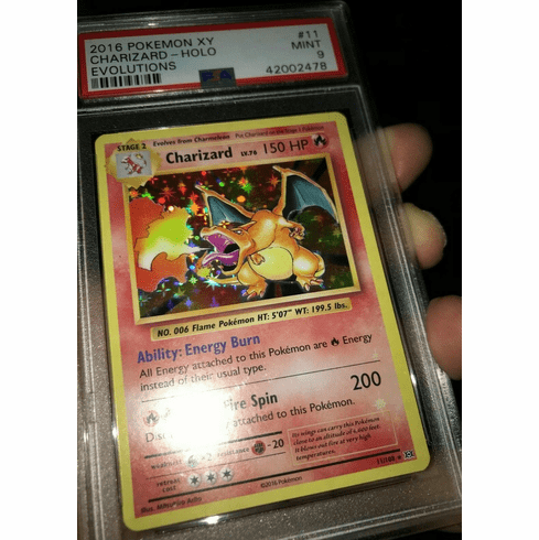 Pokemon XY Base Evolutions Charizard 11/108 HOLO BLEED Factory Error Foil PSA 9