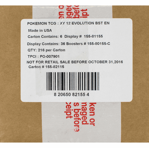 Pokemon XY Evolutions Booster Box of 36 Packs Factory Sealed CASE! 6 Display Box