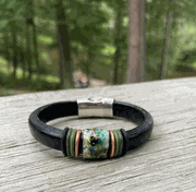 Black Leather w Copper Enamel Slider