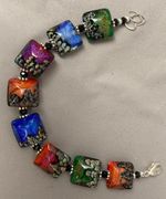 Handmade Lampwork Glass w Onyx