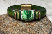 Distressed Green w Copper Enamel Slider