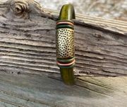 Distressed Green with Brass Dots Distressed Green with Brass Dots