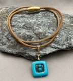 Facet Cut Turquoise Framed-SOLD