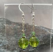 Spring Green Crystal on SS Chain