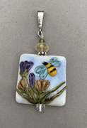 Handmade Lampwork Glass-Bee 2 w Citrine-SOLD