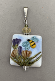 Handmade Lampwork Glass-Bee 2 w Citrine-SOLD