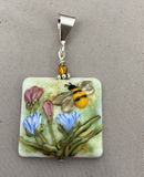 Handmade Lampwork Glass - Garden Bee 1-SOLD