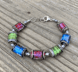 Handmade Lampwork Glass - Multi Color Rectangles