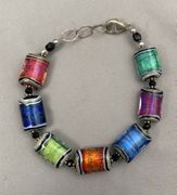 Handmade Lampwork Glass - Multi Color Rectangles - SOLD