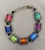 Handmade Lampwork Glass - Multi Color Rectangles - SOLD