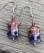 Handmade Lampwork Glass - Purple/Fuchsia 