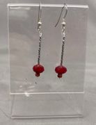 "Red Velvet" Czech Glass on Sterling Silver 