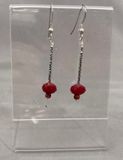 "Red Velvet" Czech Glass on Sterling Silver 