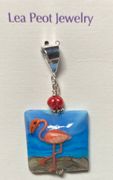 Handmade Lampwork Glass - Flamingo
