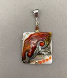 Handmade Lampwork Glass - Red Wave