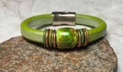 Metallic Pistachio w Copper Enamel Slider