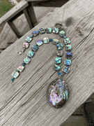 Mother of Pearl & Abalone Shell Pendant Mother of Pearl & Abalone Shell Pendant